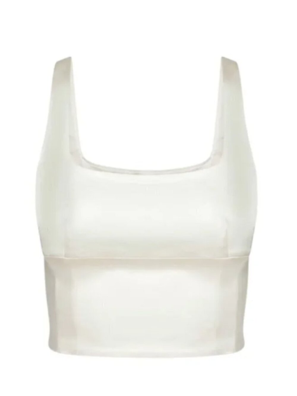 Wilfred Ivory Satin Bustier Crop Top Size Large